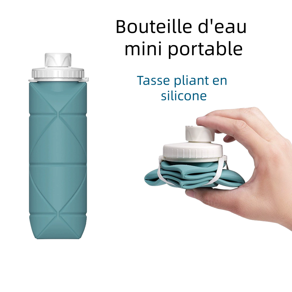 Bouteille d'eau portable en silicone