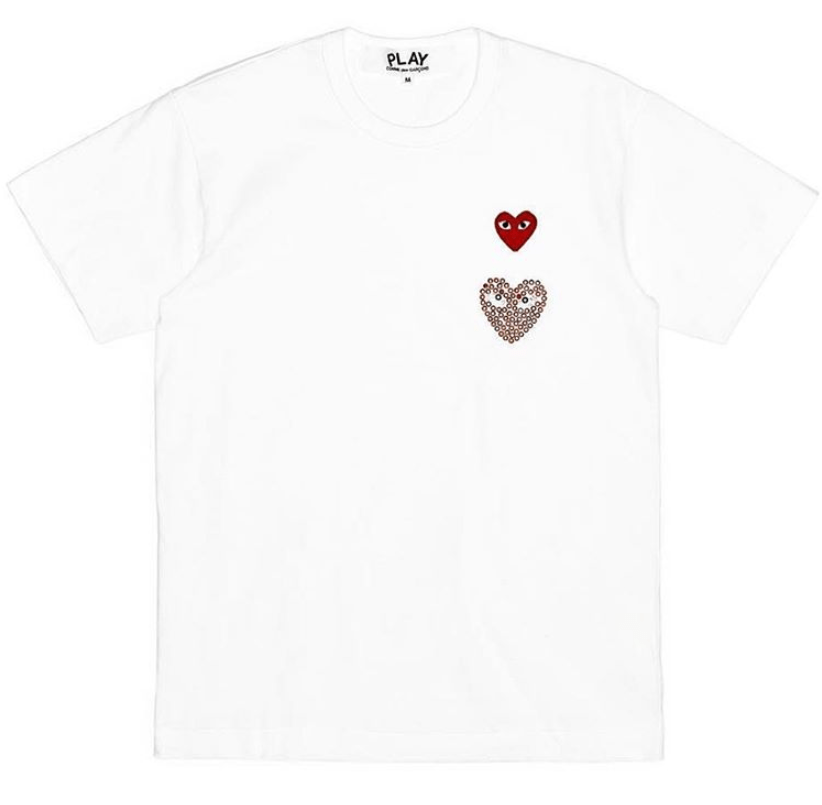 CDG PLAY Rhinestone Tee – Limited Edition Sparkle