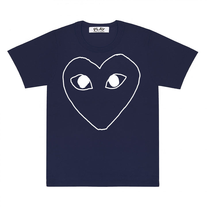 CDG PLAY T-Shirt with Heart Outline