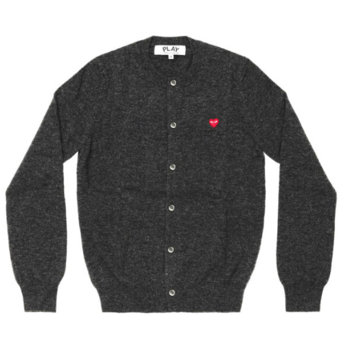 Women’s Grey Heart Patch Cardigan
