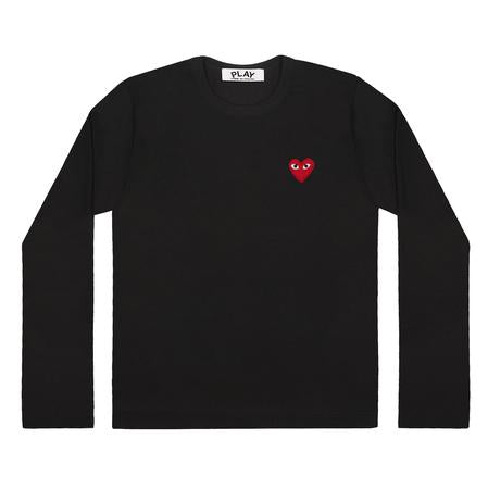 Red Play Comme des Garçons Long Sleeve Tee – Black Edition