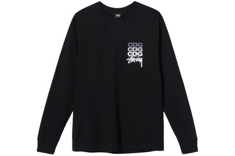 Stussy x CDG Dot Long Sleeve Hoodie Black
